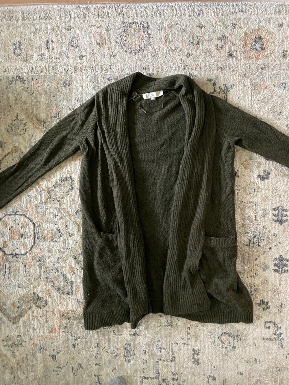Loft olive green cardigan
